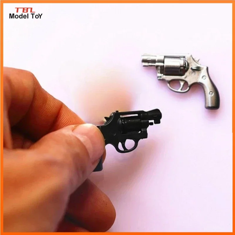 1/6 Scale Soldier Mini Revolver Gun Miniatures Model for 12'' Action Figure Body Accessory Doll Toys Display