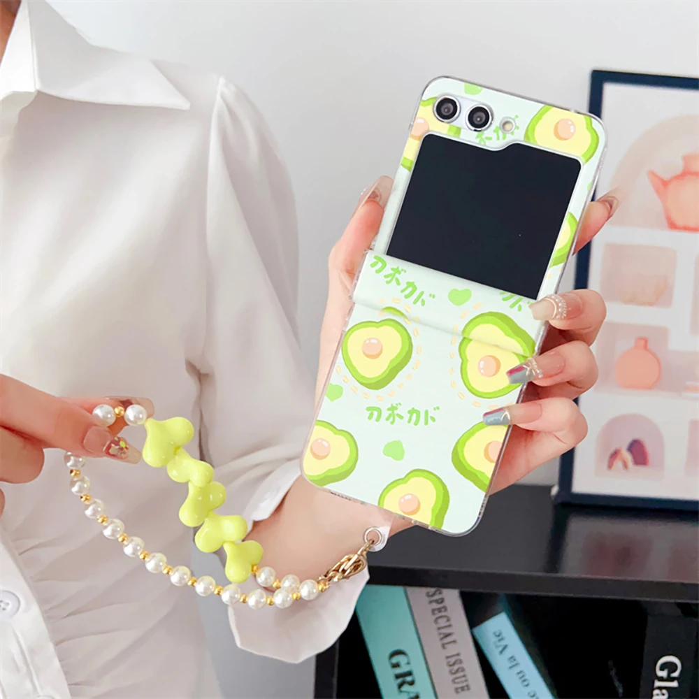 Cartoon Strawberry Lemon for With Widgets Magsafe Magnetic Bracket Phone for Samsung Galaxy S23 S24 Plus Ultra 5G Back Cover