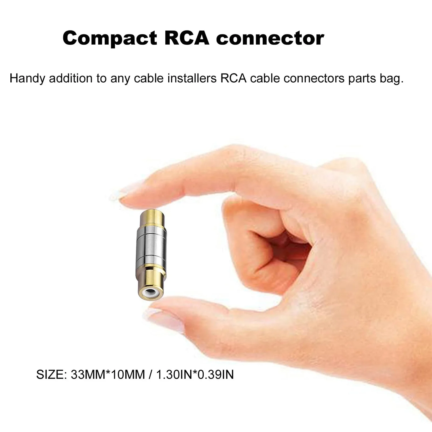 10 قطعة RCA فونو أنثى إلى أنثى مقرنة فيديو محول الصوت برميل موصل مضخم الصوت ل HDTV المتكلم مكبر للصوت صوت السيارة