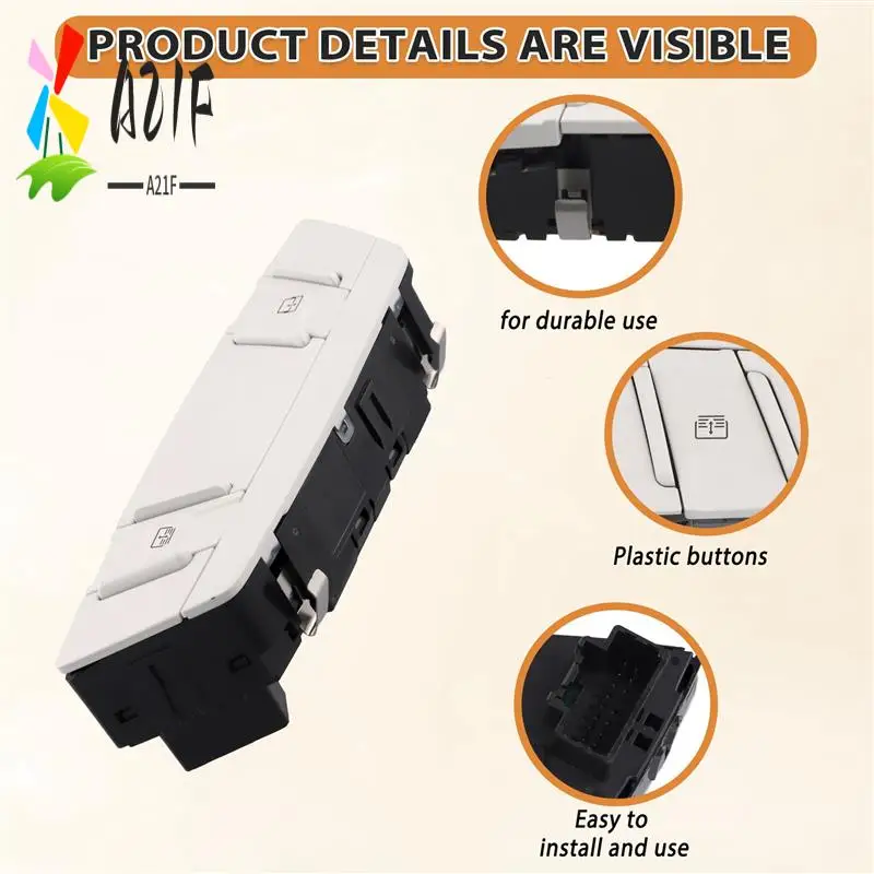 

A21F-Car Overhead Console 2 Button Sunroof Switch CJ5Z-15B691-B For Ford Kuga Escape 2013-2019 CJ5T-13D754-NB CJ5Z15B691B