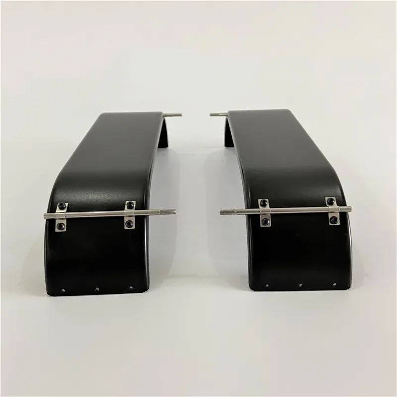 1Pair No Weld Metal Fender Black Rear Twin Axle Mudguard for 1/14 Tamiya RC Truck Trailer Scania Actros Volvo MAN LESU DIY Part