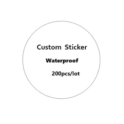 Custom Round Waterproof Vinyl Logo Stickers Oilproof Color Plastic Gift Etiquetas personalizadas com seu texto e nome