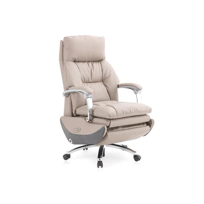 

Electric leather boss chair reclining dual-purpose office massage home sedentary business office leather