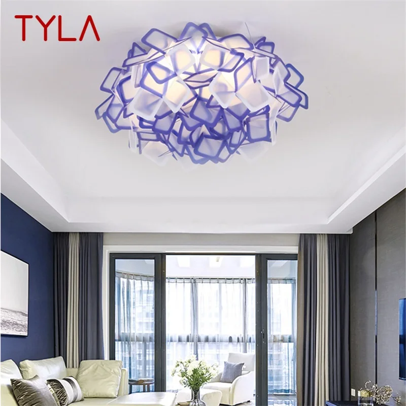 TYLA-Nordic Dimmer Pendant Lamp, Design Criativo, Controle Remoto, Lustre Decorativo Romântico, Iluminação LED para Sala