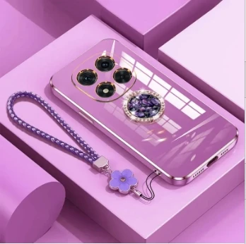 

Note14pro Case Luxury Diamond Ring Cover For Xiaomi Redmi Note 14 13 pro plus Phone Case With Lanyard Plating Cases Note14 pro+