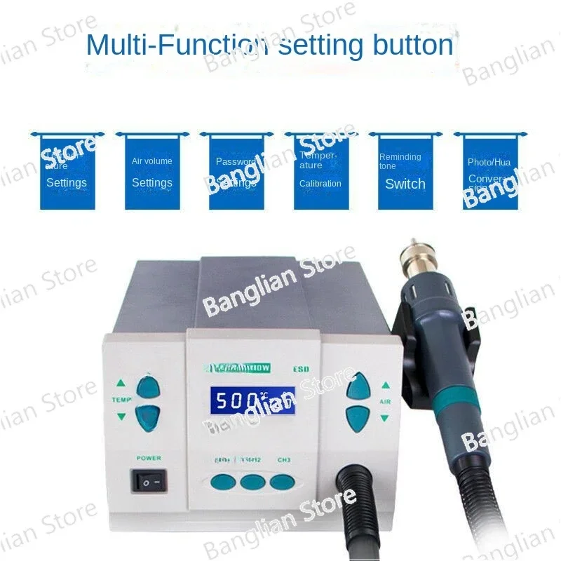 Lead-free Adjustable Hot Air Gun Rework Station Soldering 1000W 220V for Phone CPU Chip Repair Same 861DW NEW