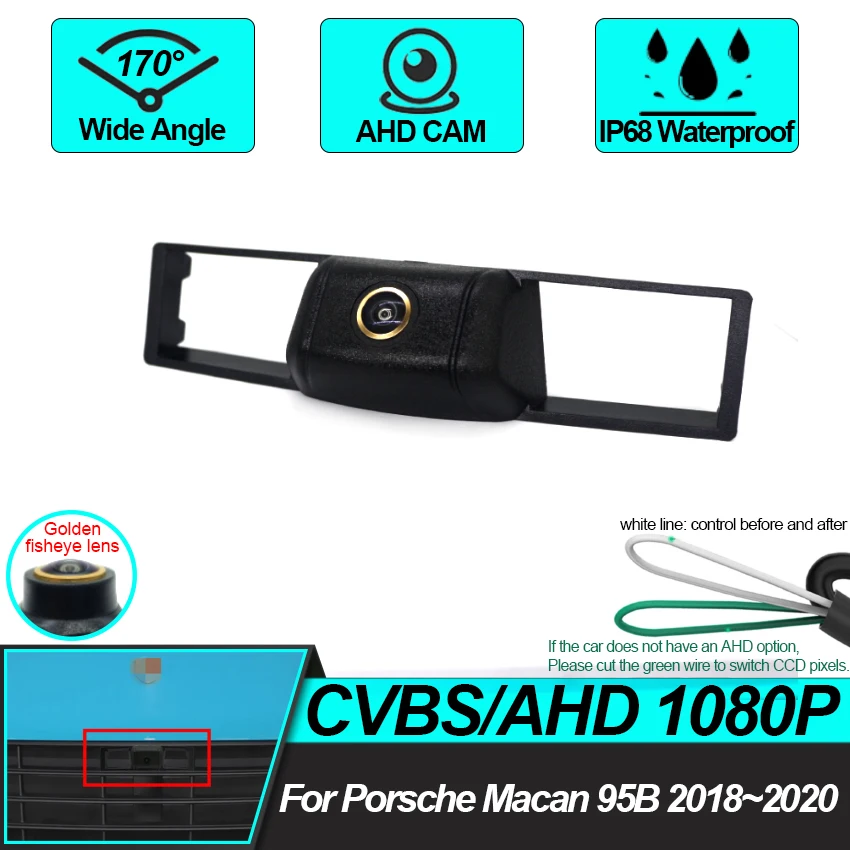 

HD CCD AHD Car Waterproof Front View Golden lens Waterproof Camera Logo Parking System For Audi Q5 Q5L FY 2018 2019 2020