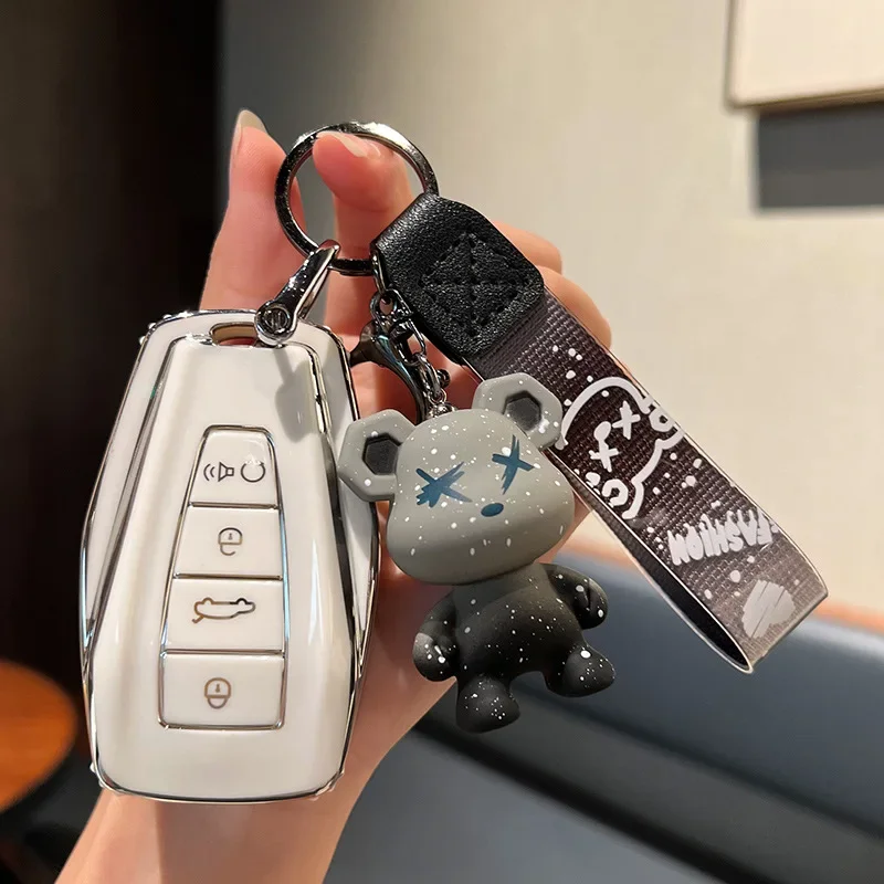 Fashion TPU Car Remote Key Case Cover Holder Shell For Geely Okavango Coolray Atlas Monjaro Tugella Emgrand GT S Proton X50 X70