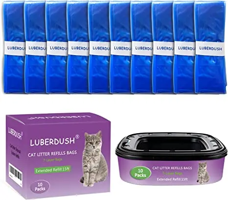 10 Pack Navulling Zakjes Compatibel Met Genie Kattenbakvulling Vult Geurzak Vervangende Opbergtas Niet Inclusief Cartridge