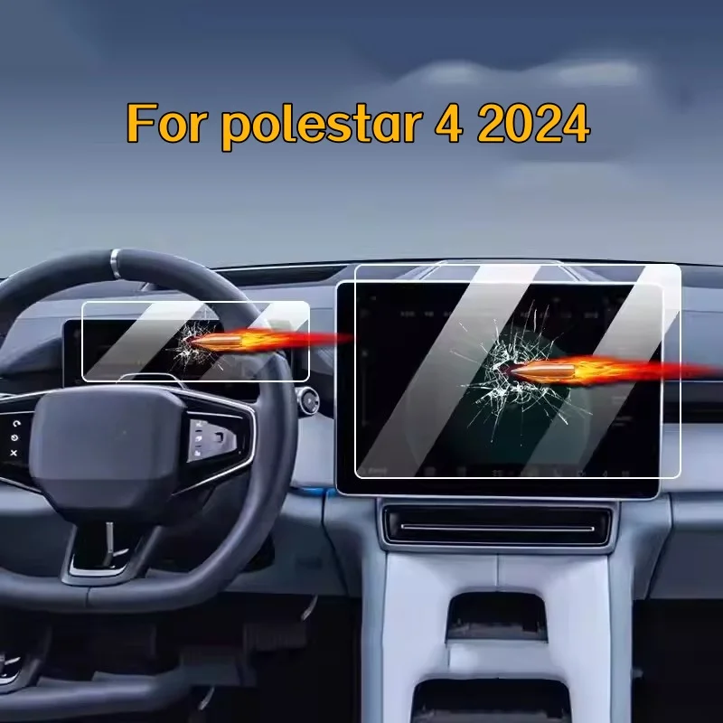 

For polestar 4 2024 Intelligent Driving Edition High Definition Tempered Glass GPS Navigation Instrument Screen Car Accessories
