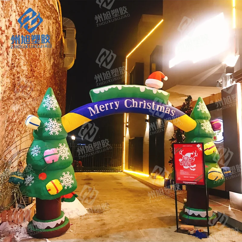 

Christmas inflatable tree giant door for new year archway decoration