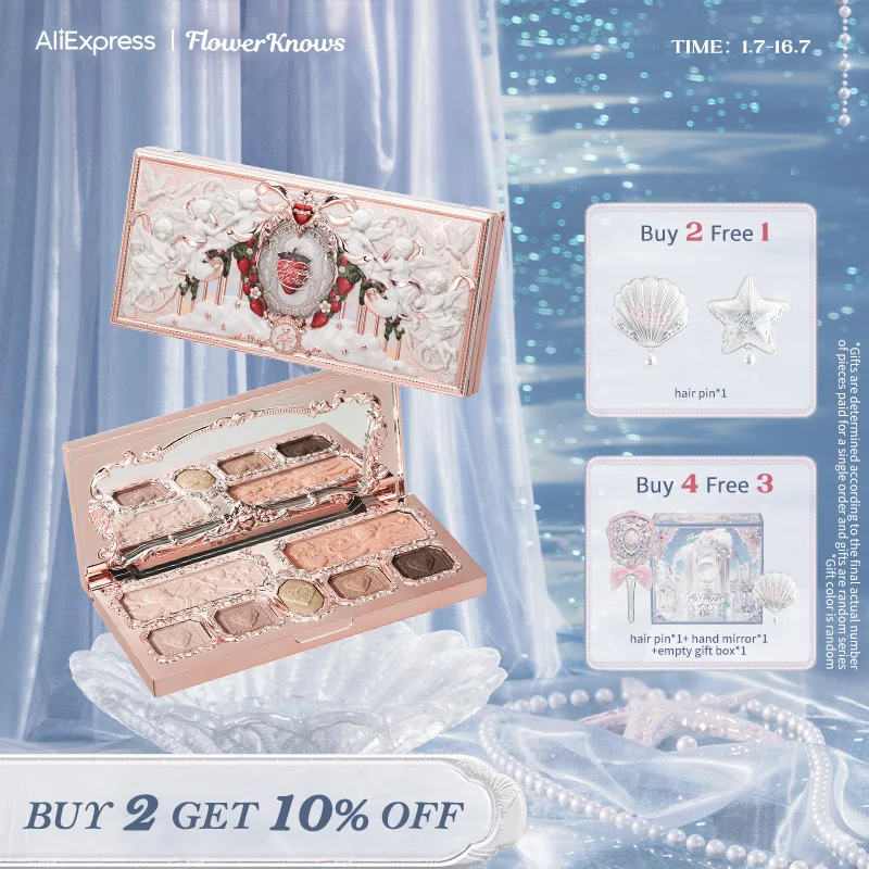 

Flower Knows Strawberry Cupid Collection Make-up Palette 14g pink Eyeshadow/Blush/Highlighter