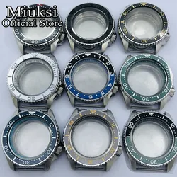 Miuksi 42mm silver sterile case sapphire glass ceramic bezel fit NH35 NH36 movement