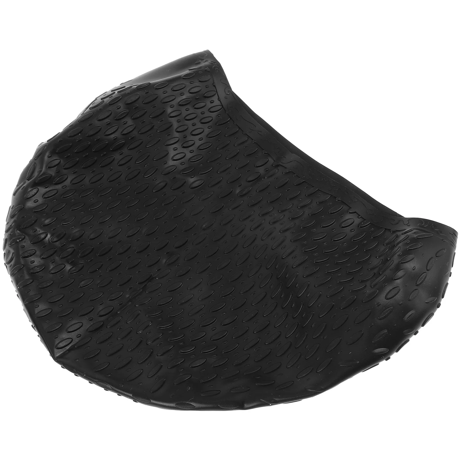 Gorro de natación de silicona negro resistente al agua, 23x18cm, respetuoso con el medio ambiente, Flexible, duradero, diseño único de caída de agua, gorro de natación de silicona