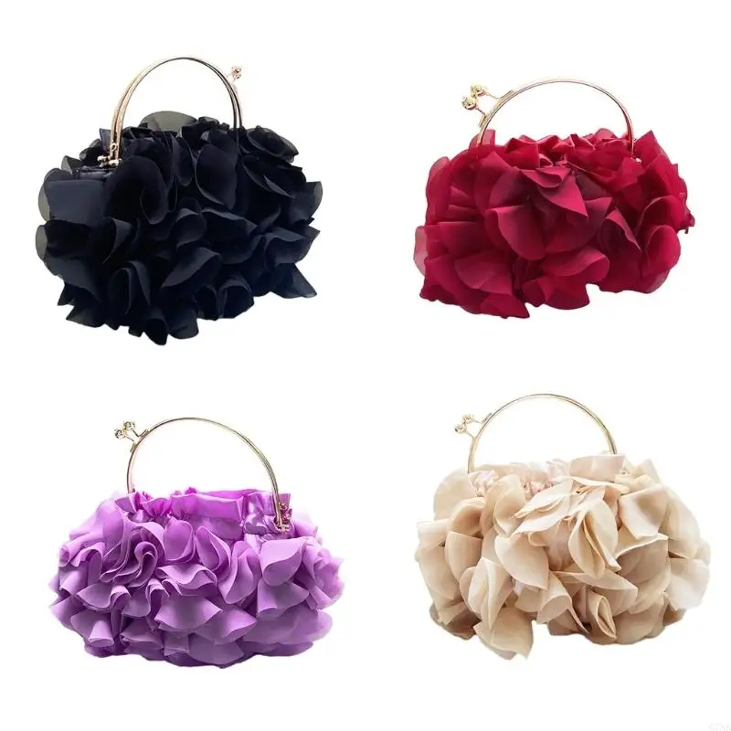 

G7NB Fashion Flower Handbags Women Girl Evening Bag Handbag Elegant Party Clutches