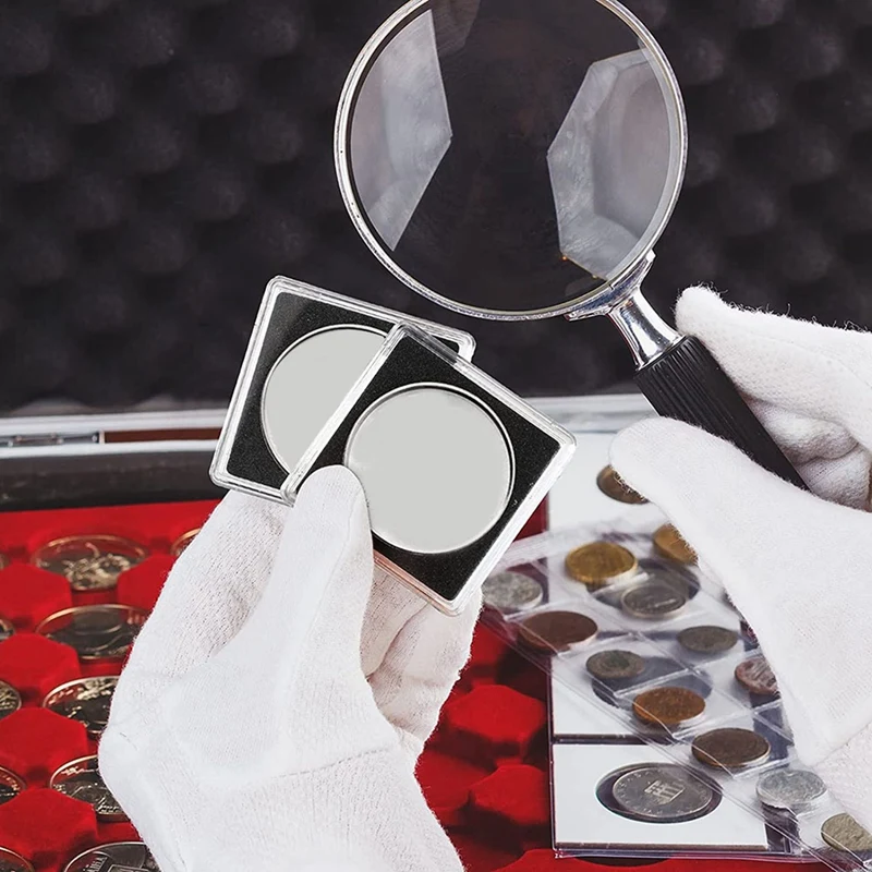 Hot-40 pcs Silber dollar Münz halter, 2x2 halbe Dollar Münz halter Münz kapsel Münz schnapp plastik Münz halter, 37,5mm