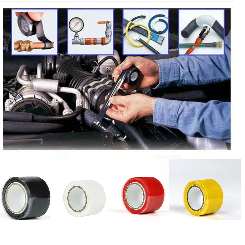 Self Adhesive Silicone Tape Waterproof High Temperature Resistant Pipe Repair Seal Leakage Insulation Self Fusing Silicone Tape