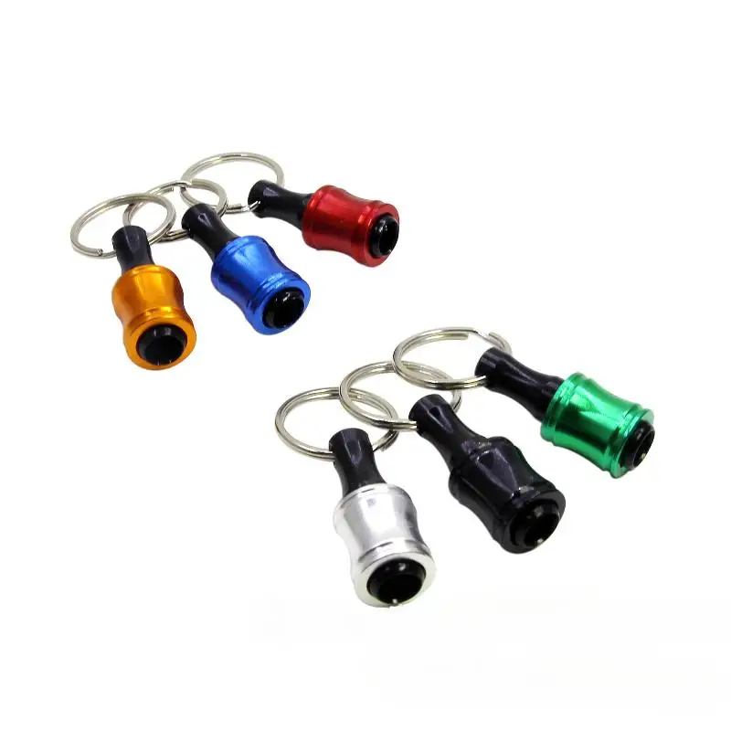 

1/4" Hexagonal Shank Screwdriver Head Holder Extension Rod Key Chain Adapter Drill Bit Quick Replacement Portable Tool