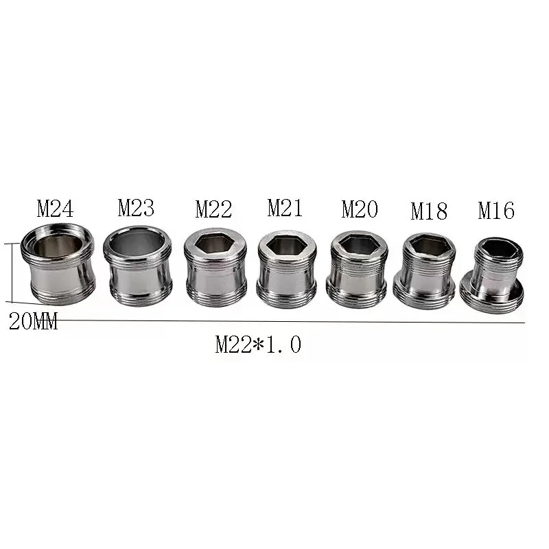 

16 17 18 20 21 22 23 24 25 30mm Turn 22 Brass Faucet Aerator Adapter Water Purifier Fittings Kitchen Faucet Plumbing Accessories