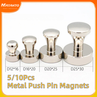 Magnetic Push Pins Magnet Sucker Pushpins Metal Thumbtack Refrigerator White Board Strong Magnetic Pin