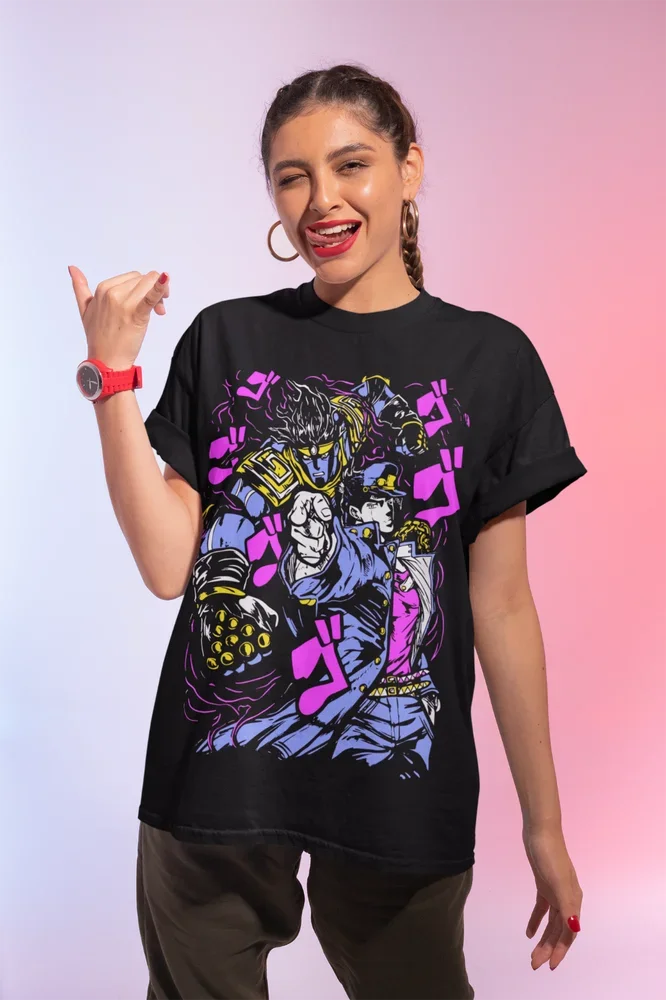 Jotaro Kujo-JoJo's Bizarre T-shirt JoJo's Bizarre Adventure Anime Shirt Soft Tee