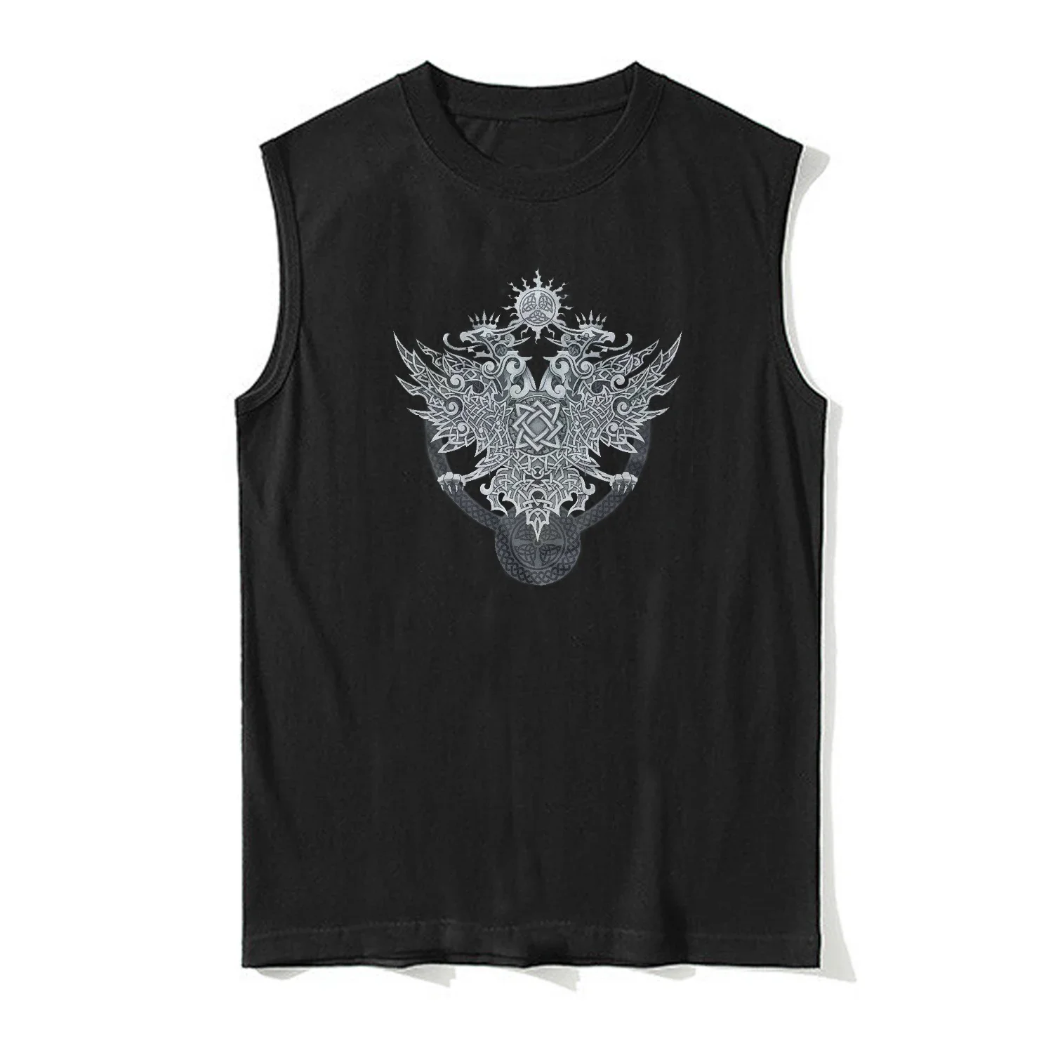Charm Star of Russia Slavic Amulet Double-headed Eagle Tank Top 100% Cotton O-Neck Summer Casual Mens Vests Sleeveless Tee Shirt