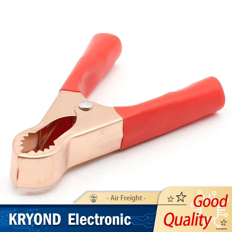 2PCS 50A Red Black 80mm Alligator Clips Car Caravan Van Battery Test Lead