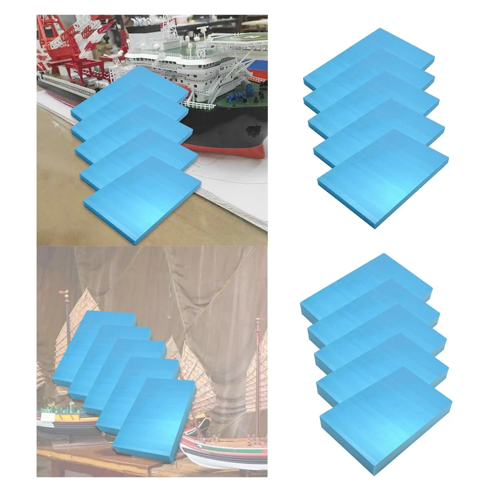 XPS Foam Sheets for DIY Modeling 5 Pack Rectangles High Density Extruded Polystyrene for Craft Sculpture Architecture Diorama