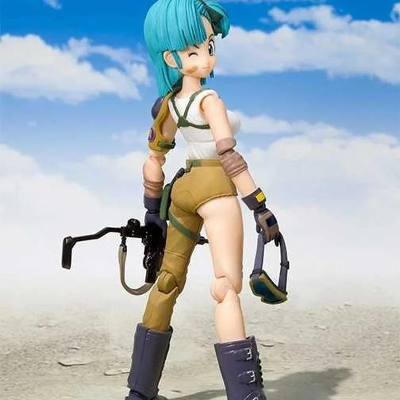 Dragon Ball Bulma Figura de ação móvel 14 cm Estátua de anime para decoração de mesa presente colecionável Grand Adventure Start