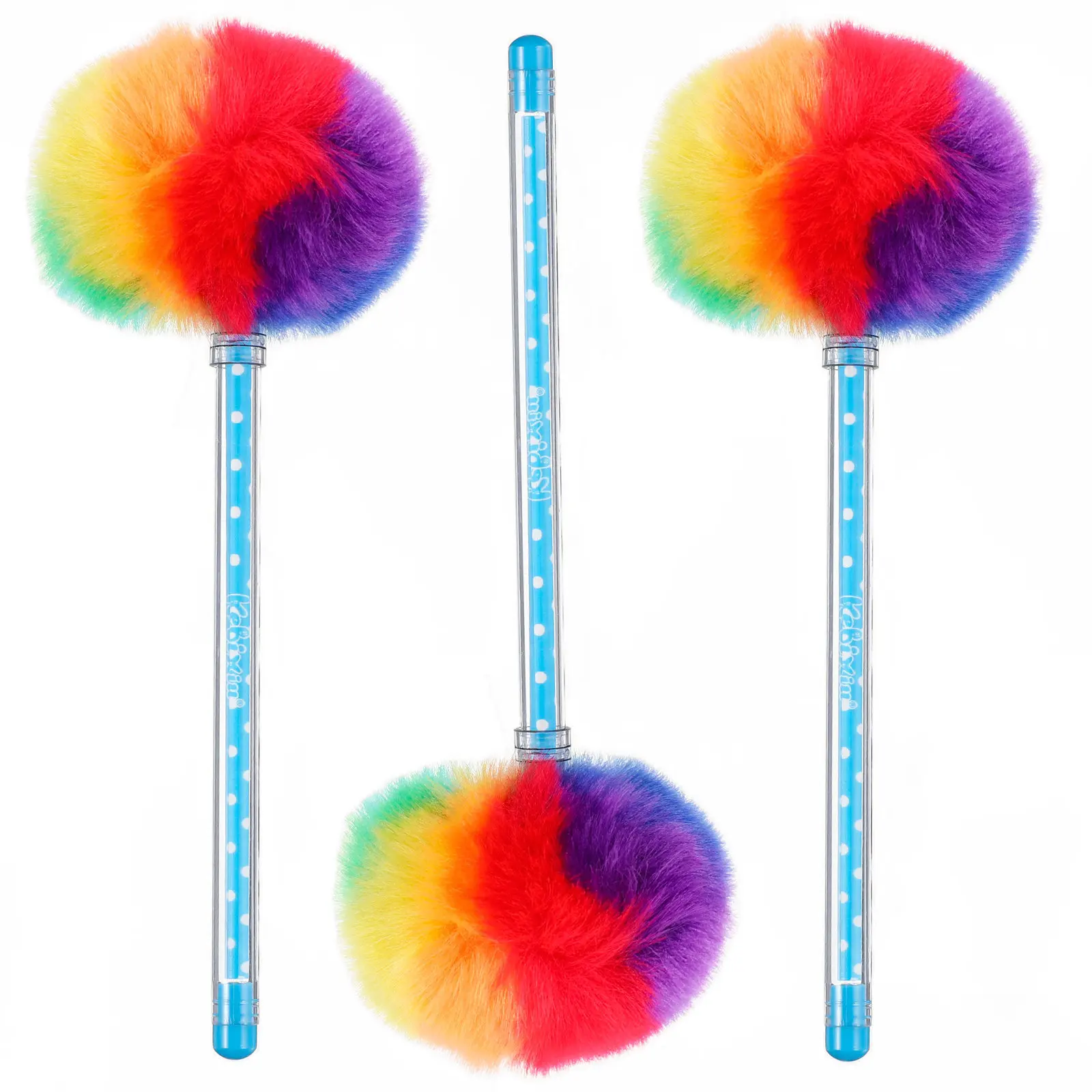 3Pcs Pompom Ballpoint Pen Portable Lightweight Cute Writing Pen for Students Office School Stationery Adorable Signature Study