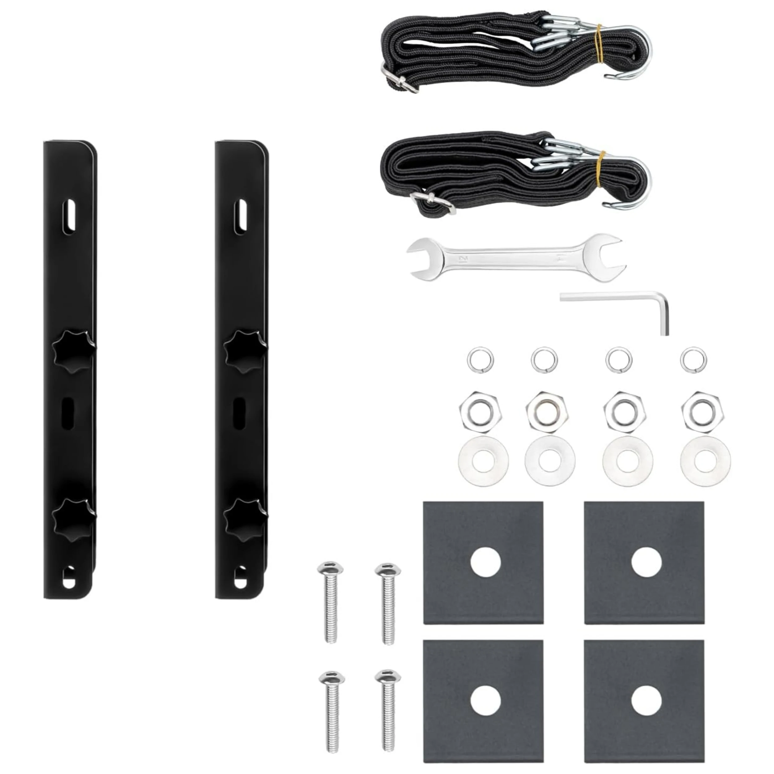 300LBS الجانب جبل مقطورة سلم الرف 2 رفوف الثقيلة الصلب سلم رفوف صالح للجدار الجانبي مقطورة مفتوحة ومغلقة