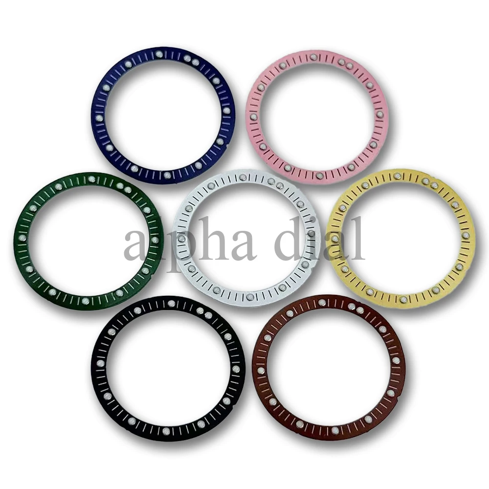 28.5mm Colorful Hollow Annulus Sports Watch Dial Suitable for Seiko NH35/36/38/70 Automatic Movement Green Lume Case Mod Parts