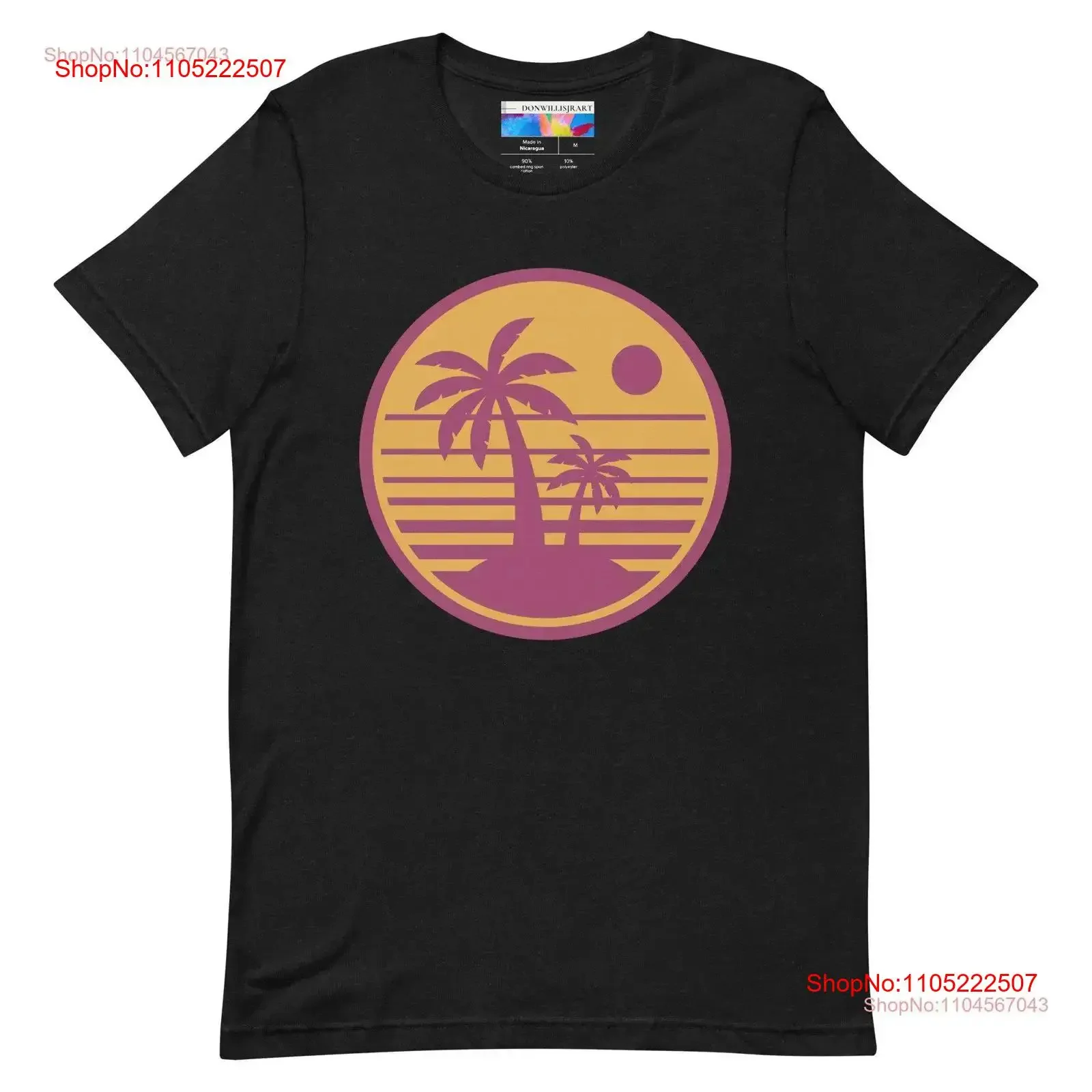 

T Shirt Retro 80s Palm Trees vintage Washed Slightly Stylish Comfortable designer clothes Breathable fashion Unisex graphic