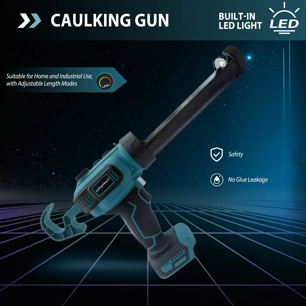 

Electric Caulking Gun Lithium Battery Stepless Speeds Wireless Glass Glue Gun Doors Windows Filling Sewing Gun For Makita Batter
