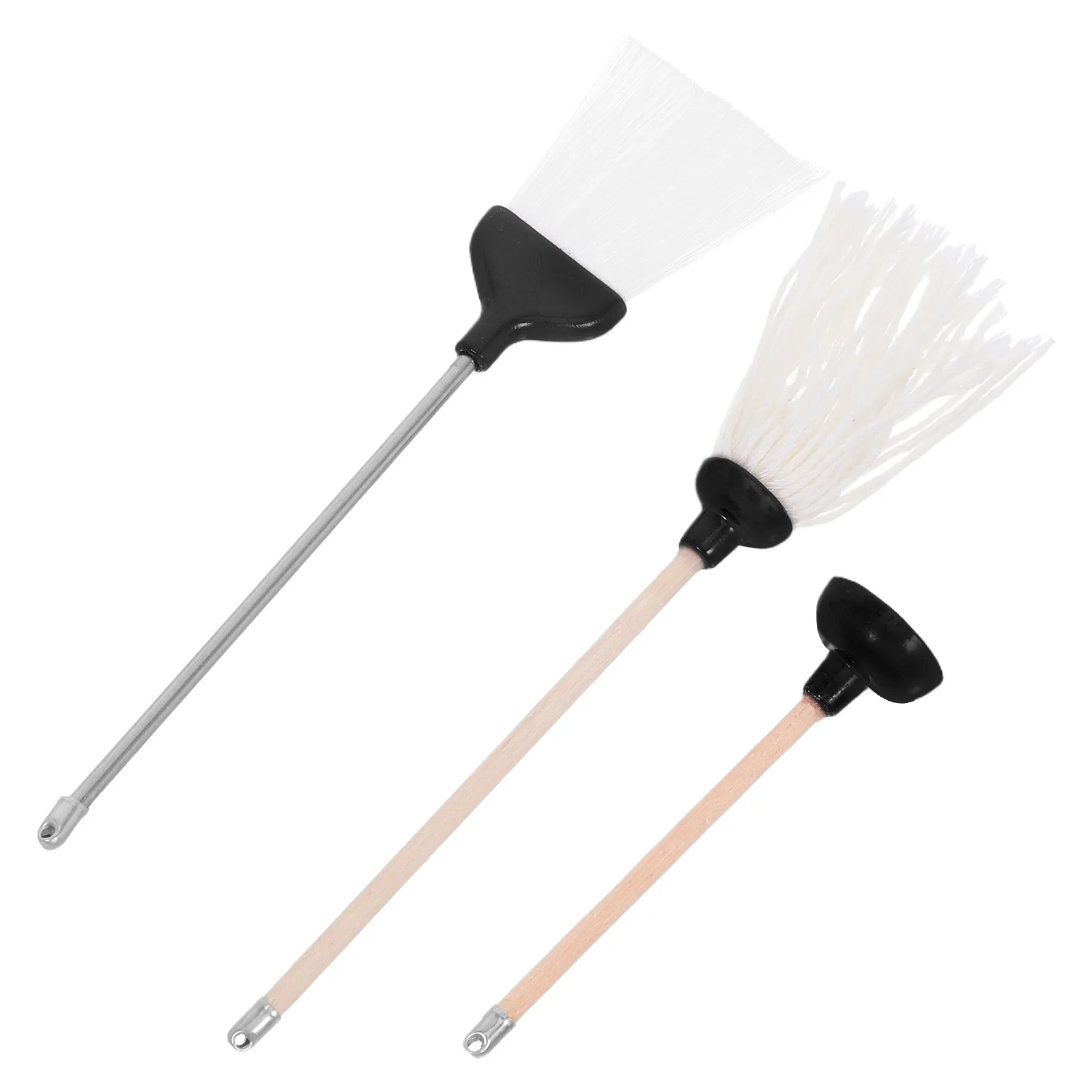 

3pcs Mini Cleaning Tools Set for Dollhouse Bathroom Accessories Mop Broom Realistic Home Cleaning Miniature House