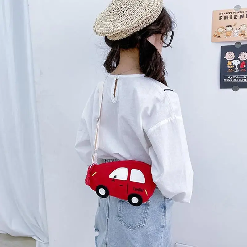 Solid Color Car Shape Mini Handbag Crossbody Bag for Teen Girls Cute Purse for Holiday or Daily Use