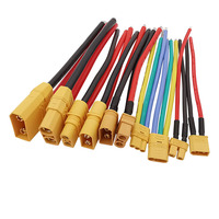 XT90U XT60U XT60H XTR30U XT30U Male Female Plug RC Lipo Battery Cable Connector With 10CM 10AWG 12AWG 16AWG 18AWG Silicon Wire