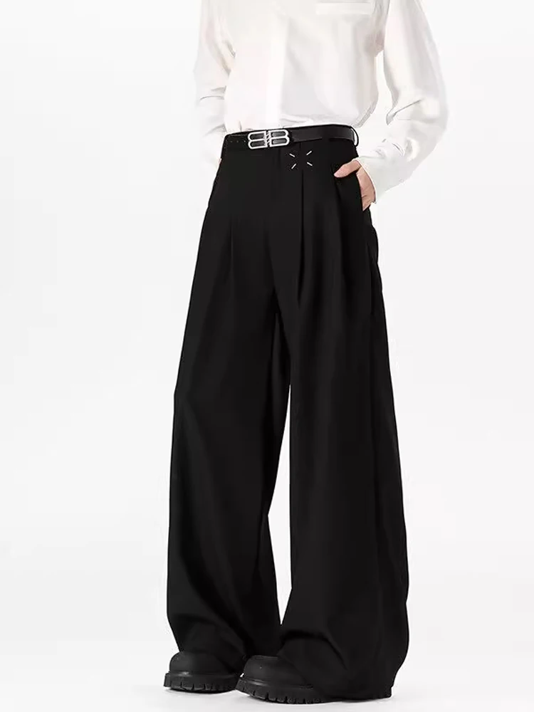 

Мужские расклешенные брюки Cleanfit Bla Micro, драпированные высококачественные свободные прямые широкие брюки, повседневные модные брюки