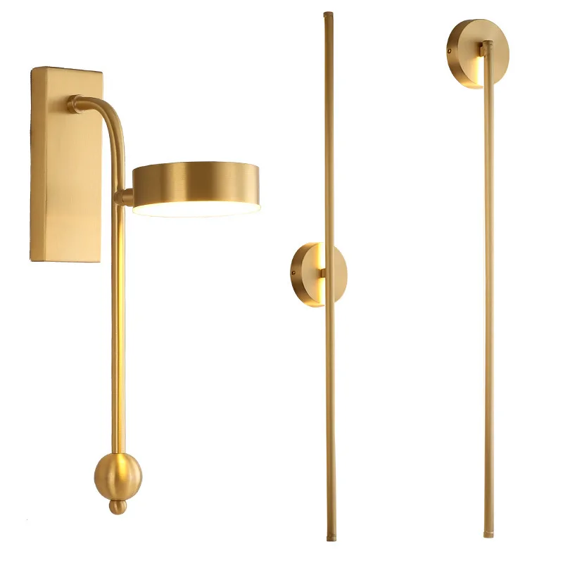 

All copper, postmodern, minimalist, wall lamp, living room TV background wall