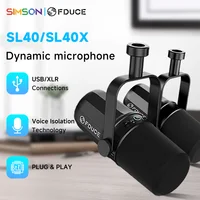 Micrófono dinámico FDUCE SL40X/SL40 USB/XLR con salida de auriculares integrada y aislamiento acústico, para podcasts, juegos, transmisión en vivo