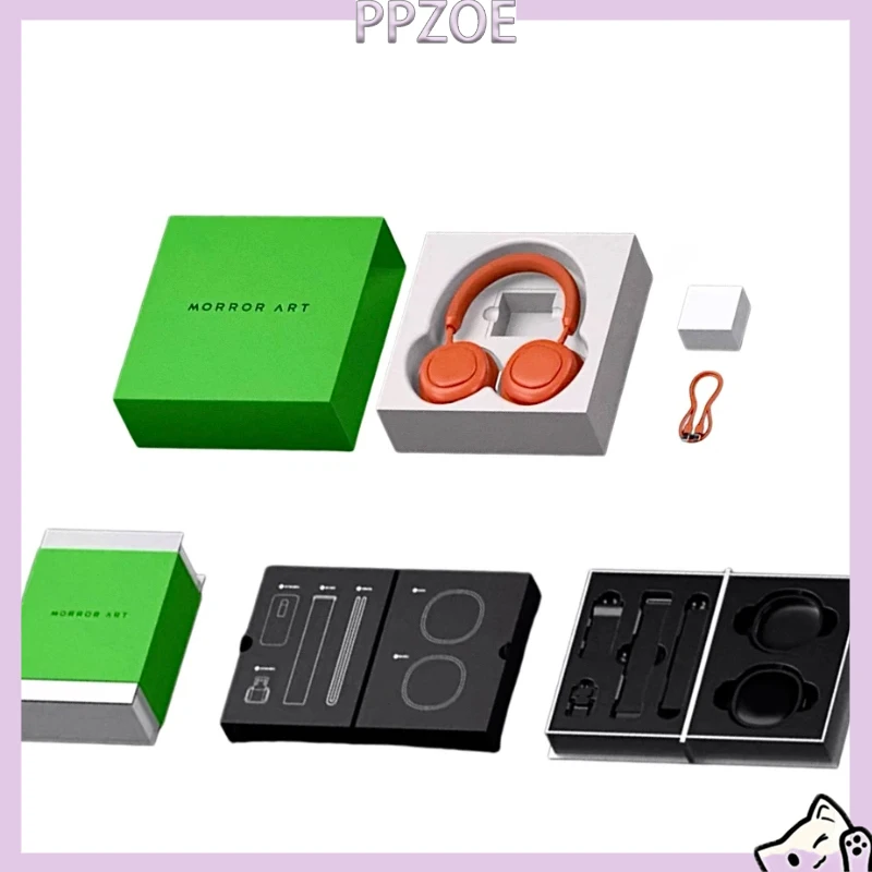 MORROR ART Over-Ear Bluetooth Headphones With Customizable Smart Display ANC Noise Cancelling Long Playtime Fashion Holiday Gift