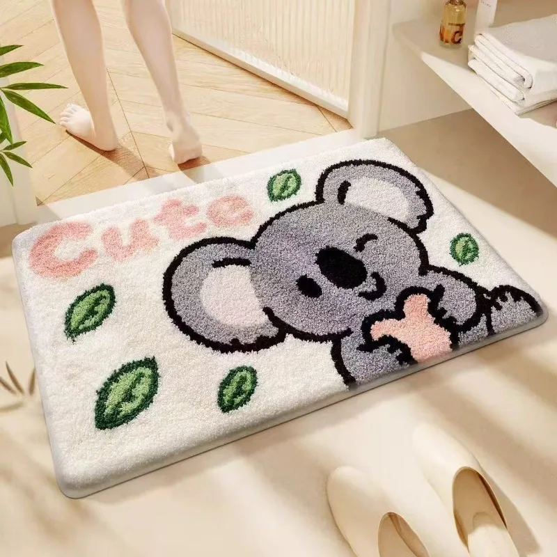 

Коврик для ванной из искусственного кашемира, впитывающий влагу, для туалета и входной двери, домашний коврик для ног