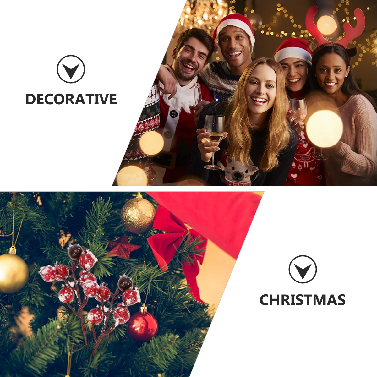 

10pcs diy Christmas Decor Berries Christmas Pomegranate Decorative Branches Holiday Party Fake Pomegranate Supplies