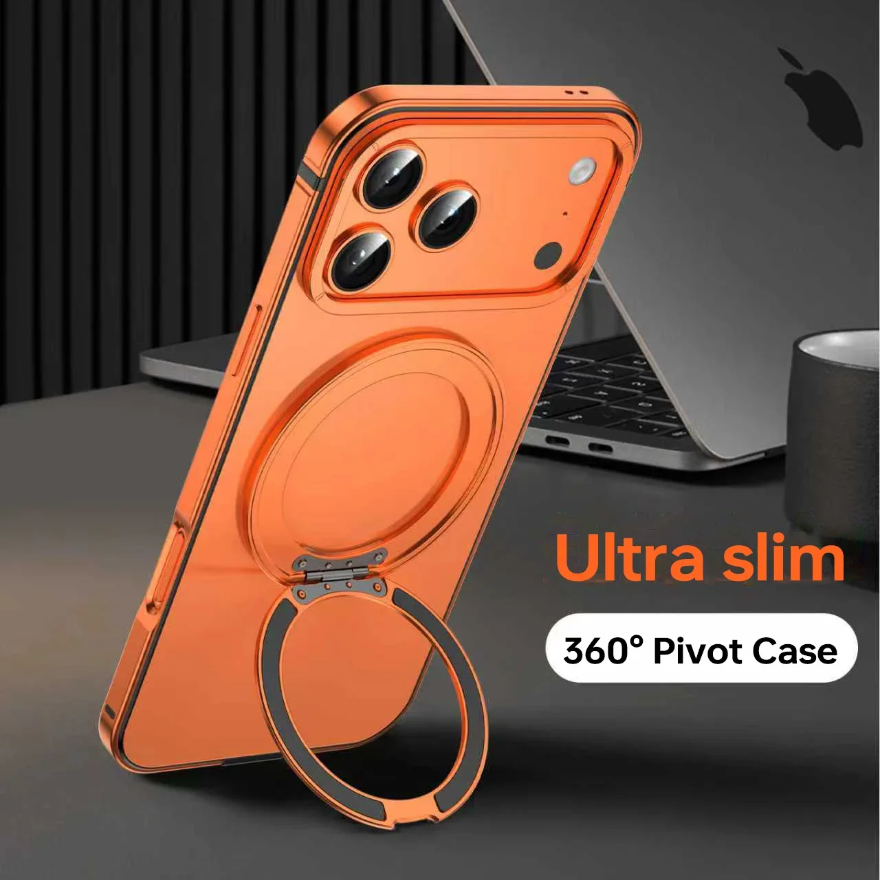 

360 ° Защитный чехол из сплава с подставкой для iPhone 17 Pro/17 Pro Max, металлический чехол премиум-класса с защитой от падения на весь корпус