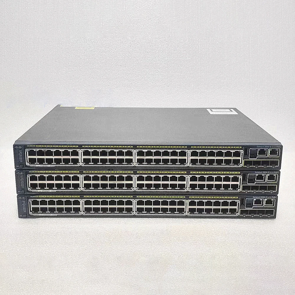 1 ชิ้นสําหรับ Cisco 48 พอร์ต Gigabit POE แหล่งจ่ายไฟการจัดการเครือข่ายสวิทช์ WS-C2960S-48LPS-L