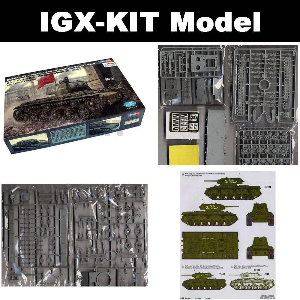 

Hobbyboss 84812 1/48 Scale Russian KV1 KV-1 1942 Simplified Tank Hobby Craft Toy Plastic Assembly Model Kit