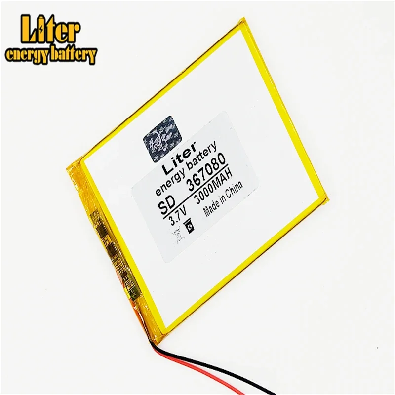 367080 3.7V 3000mah Lithium polymer Battery with Protection Board For 7 inch Tablet PC