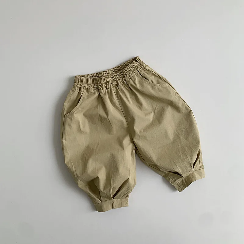 Cotton Thin 2024 Spring Summer New Children Wide Leg Pants Casual Boys Trousers Loose Korean Toddler Wear Kids Clothing For 1-8Y image 6