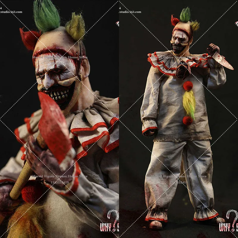 In Stock WHY STUDIO WS014 1/6 Scale Collectible Horror Clown Killer 12Inch Male Solider Action Figure Model Toys for Fans Gifts