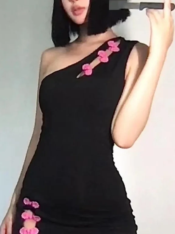 

RubyDoll National Sle Dr with Button oulder High Waist Split Tight Body ort Skirt for Sexy Girls